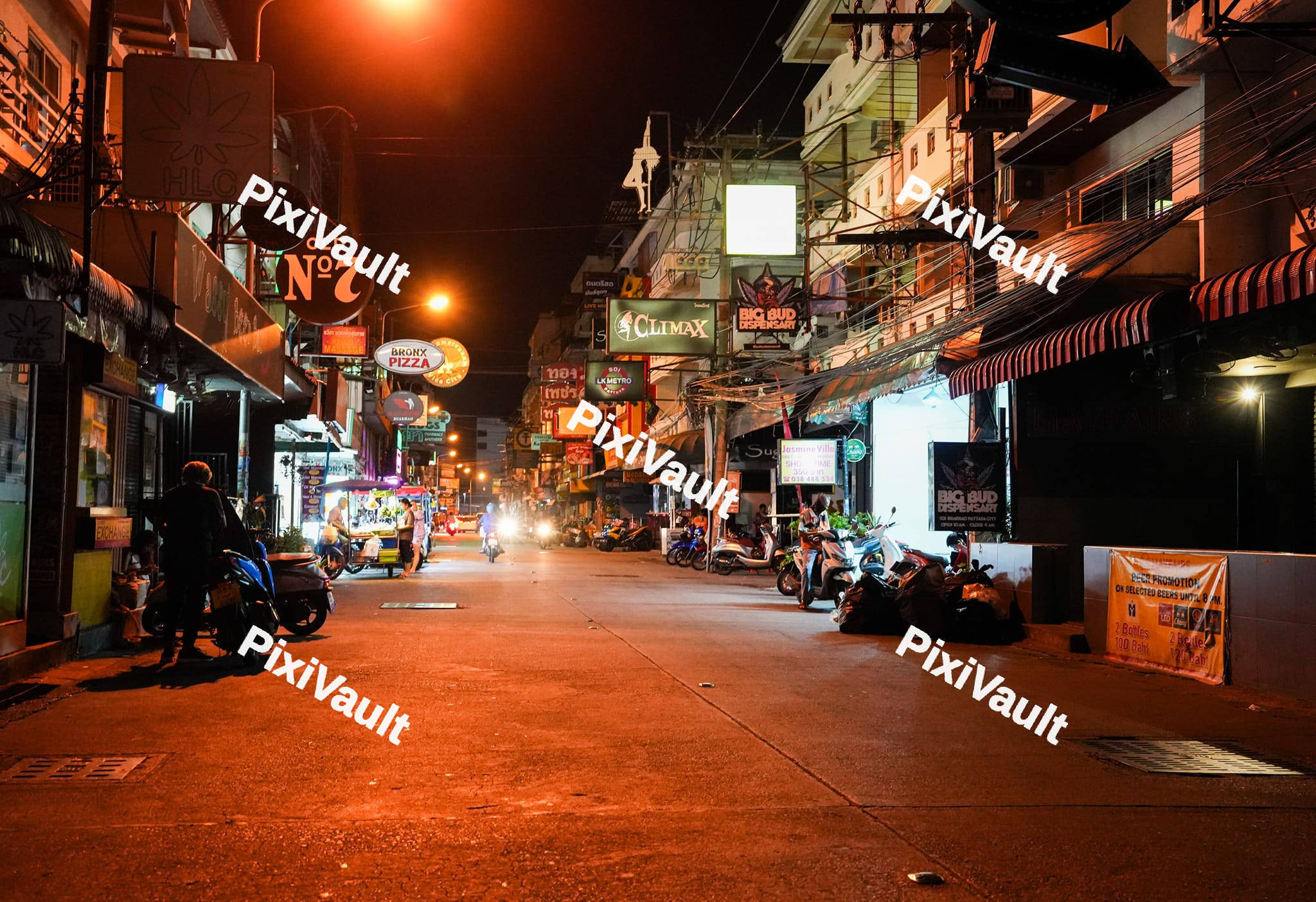 Night view of a road
